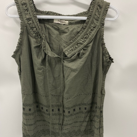 Romy Tops - ROMY WOMENS TOP SLEEVELESS GREEN Medium